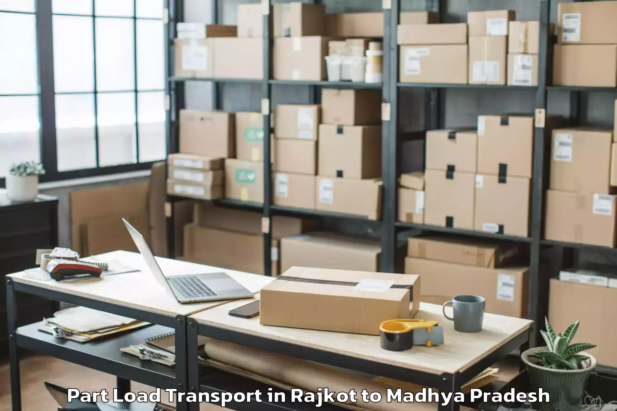 Trusted Rajkot to Jora Part Load Transport